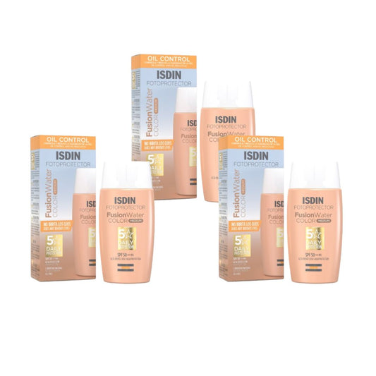 FOTOPROTECTOR ISDIN FUSION WATER COLOR MEDIUM SPF50+ X 50ML X 3