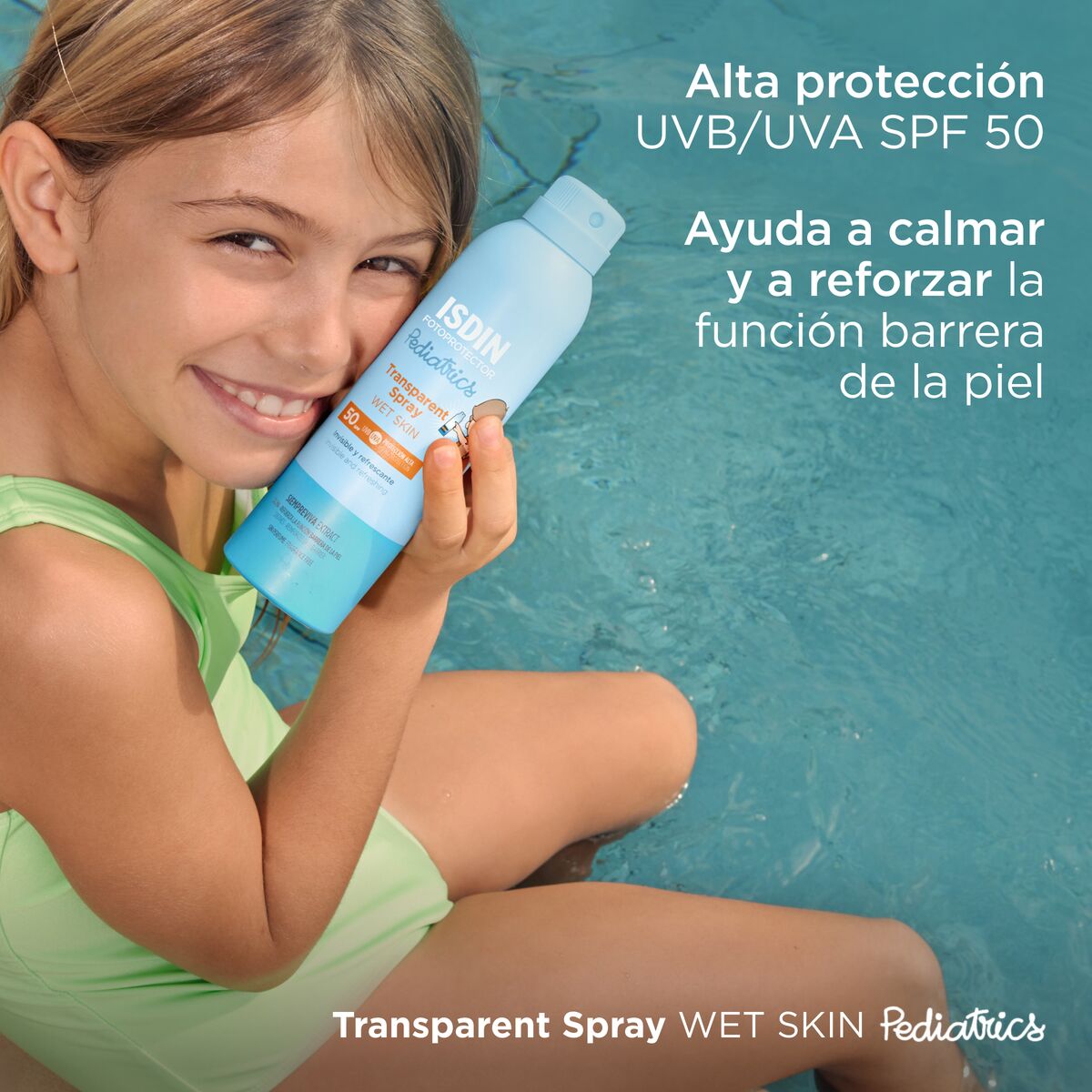 Fotoprotector ISDIN Transparent Spray WET SKIN Pediatrics SPF 50